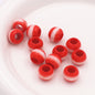Large Hole Gradient Striped Round Acrylic Beads 10mm 20pcs 4