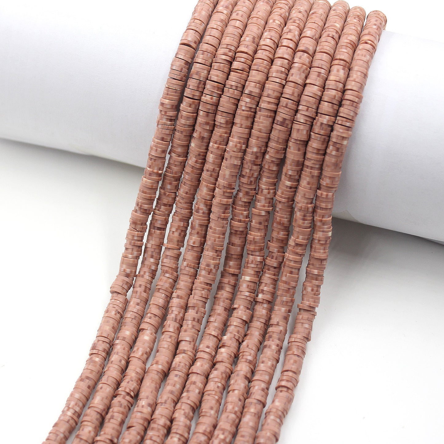 Flat Clay Beads 6mm Colorful Matte Polymer Spacer 10 Strands 14