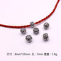 Hollow Spherical Metal Beads Large Hole Intricate Floral Cut-Out 100pcs 9