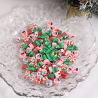 Christmas Clay Beads Polymer Colorful Snowmen Gifts Trees 100pcs 3