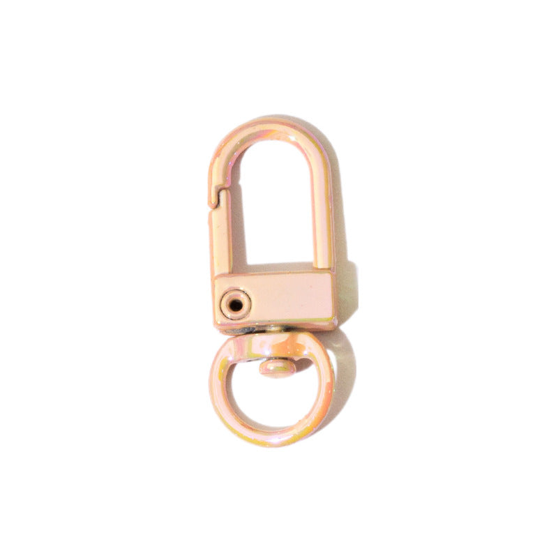 Colorful Zinc Alloy Keychain Clasps 32mm Plating 10pcs 12
