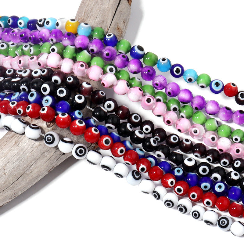 Lampwork Millefiori Evil Eye Glass Beads 4mm Antique Style 90pcs 2