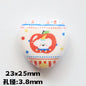 Cheerful Animal Printed Heart Acrylic Beads 25mm 20pcs 9