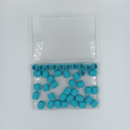 Silicone Hair Beads Pony Beads Dreadlock Colorful Mixed 50pcs 6