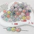 Plating Round Acrylic Beads 16mm Spiral Pattern Translucent 50pcs 6
