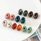 Marble Texture Oval Resin Beads 20mm Glossy Mixed Colors 20pcs 2