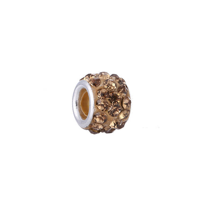 Rhinestone Spacer Clay Beads 7x11mm Chunky Large Hole 100pcs 24