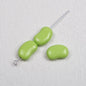 Painted Pea Acrylic Beads 15mm Glossy Jelly Bean Style 50pcs 8