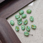 Vintage Czech Coffee Bean Lampwork Glass Beads 8x11mm 10pcs 24