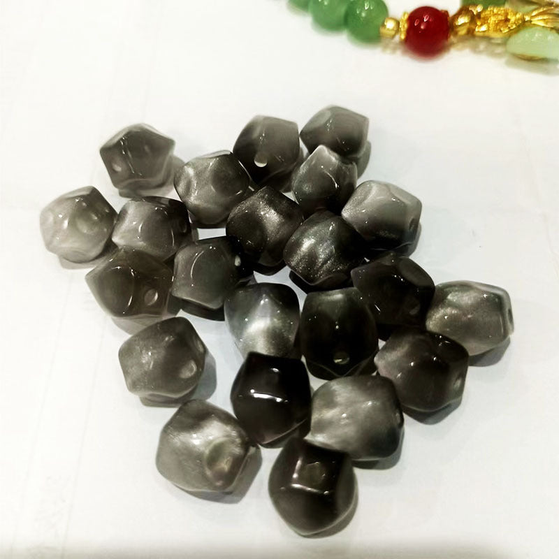 Gradient Fig Shaped Resin Beads 10mm Multicolor Ombre 40pcs 11