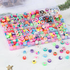 Cartoon Flat Clay Beads Polymer Colorful Mixed Designs 2boxes 2