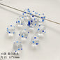 Hand Painted Transparent Glass Beads 12-14mm Christmas Series 1pc 23