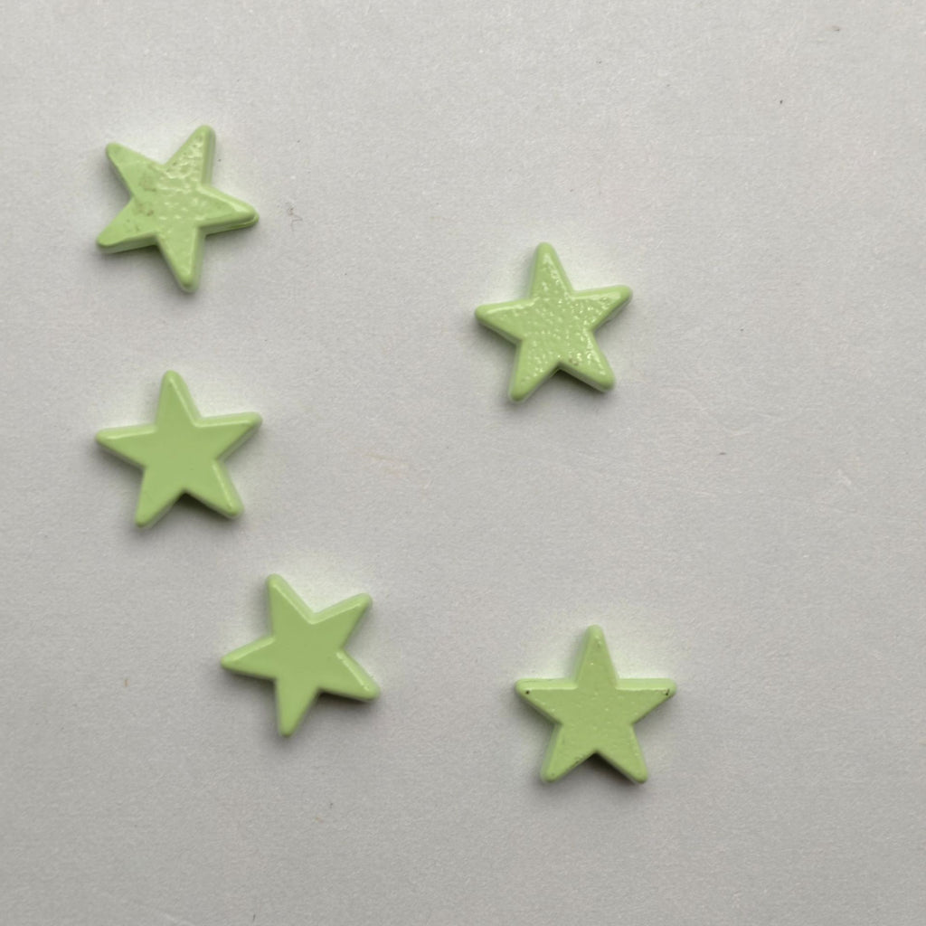 Star Metal Beads 10mm Smooth Painted Pastel Colors 20pcs 6