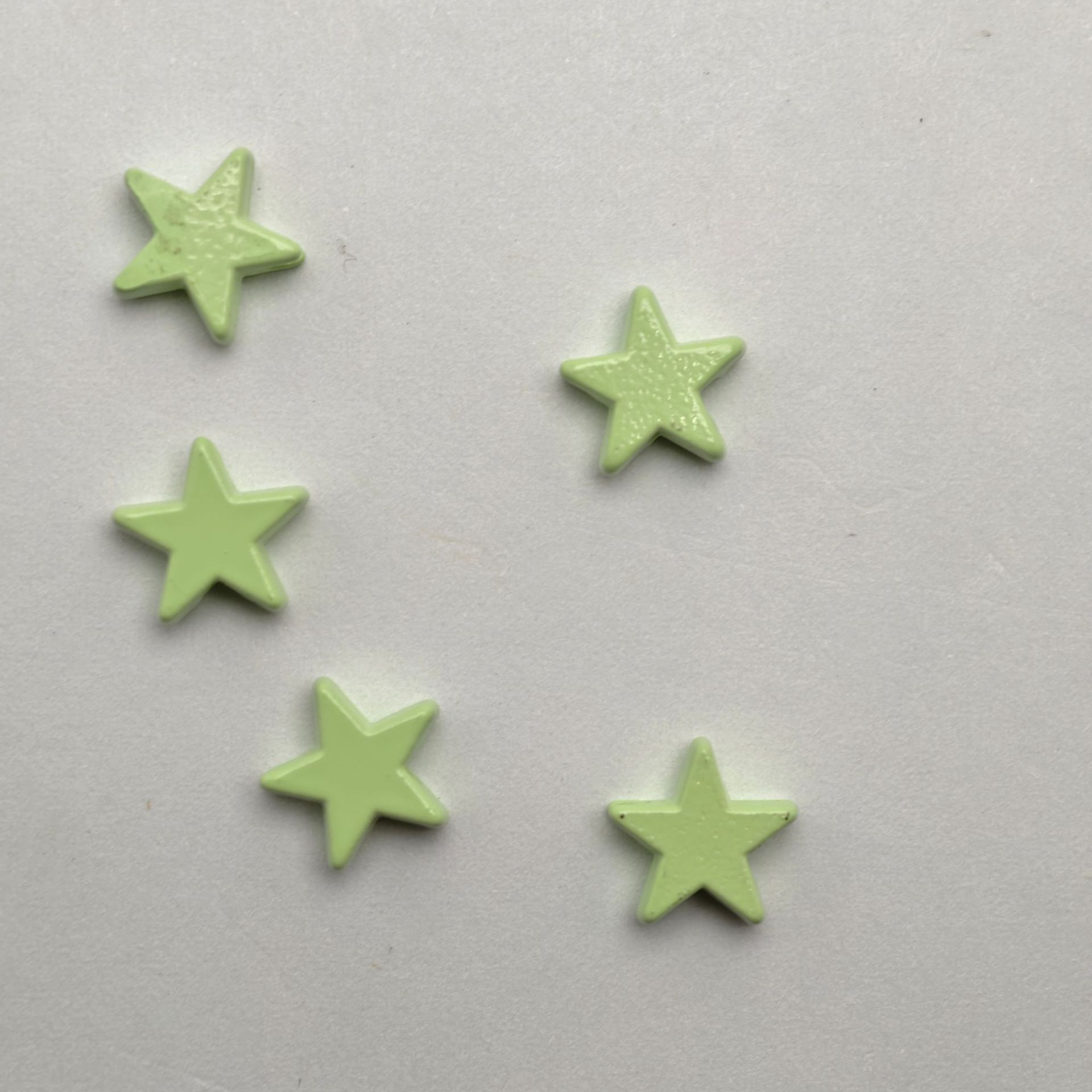 Star Metal Beads 10mm Smooth Painted Pastel Colors 20pcs 6