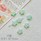Star Metal Beads 12mm Baking Painted Plaid Pattern 10pcs 9