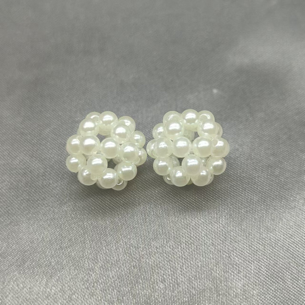 Imitation Pearl Geometry Acrylic Beads 8-15mm ABS Plastic 30pcs 7