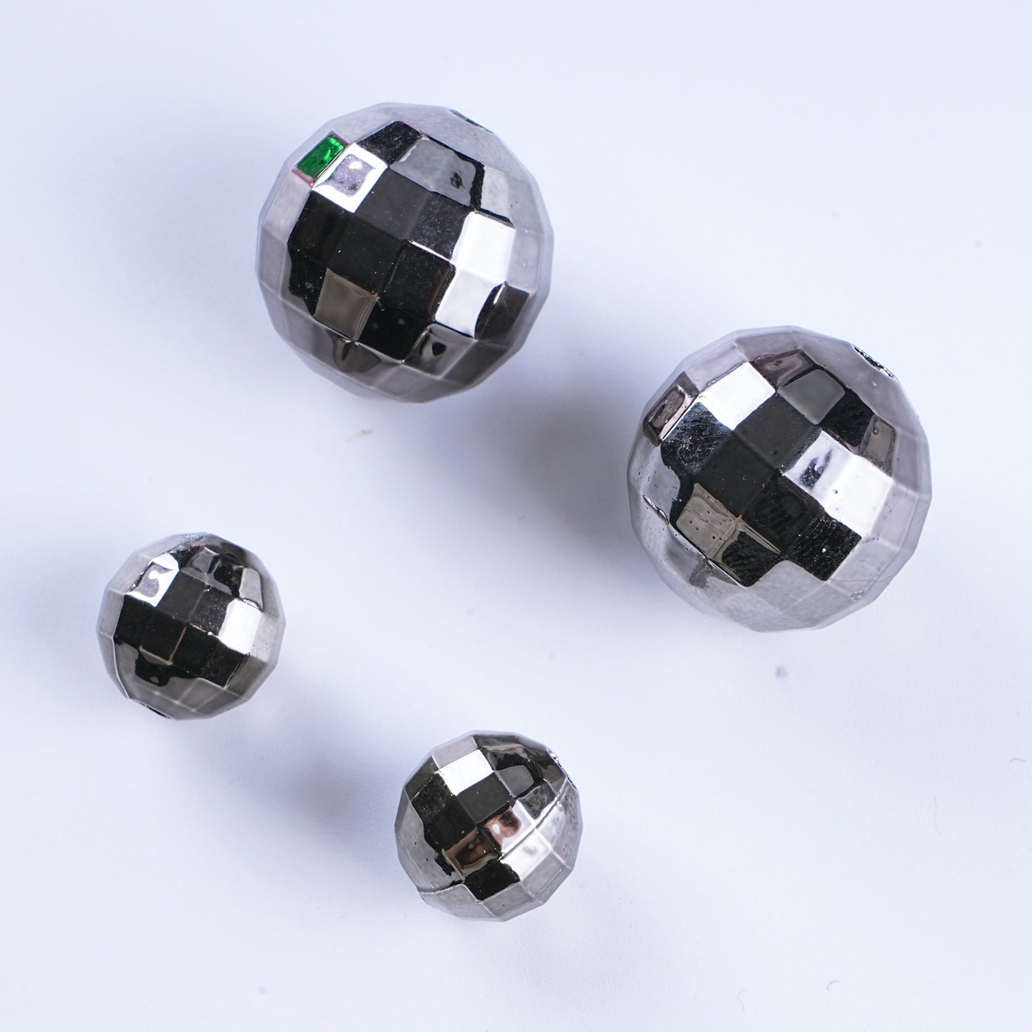 Plating Metal Faceted Acrylic Beads 10-16mm Earth Colors 100pcs 7