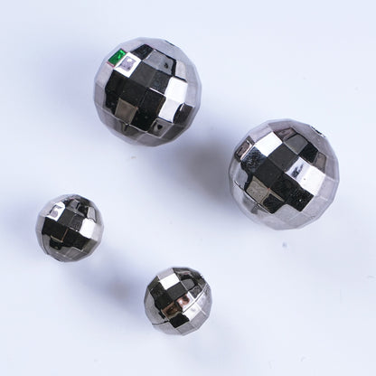 Plating Metal Faceted Acrylic Beads 10-16mm Earth Colors 100pcs 7