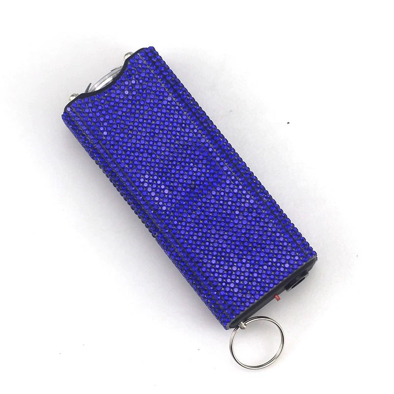 Rhinestone Self Defense Keychain Rechargeable Flashlight Electric Shock 19