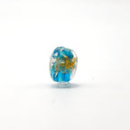 Lampwork Glass Beads Irregular Oval Gold Dust Filled 13mm 10pcs 4