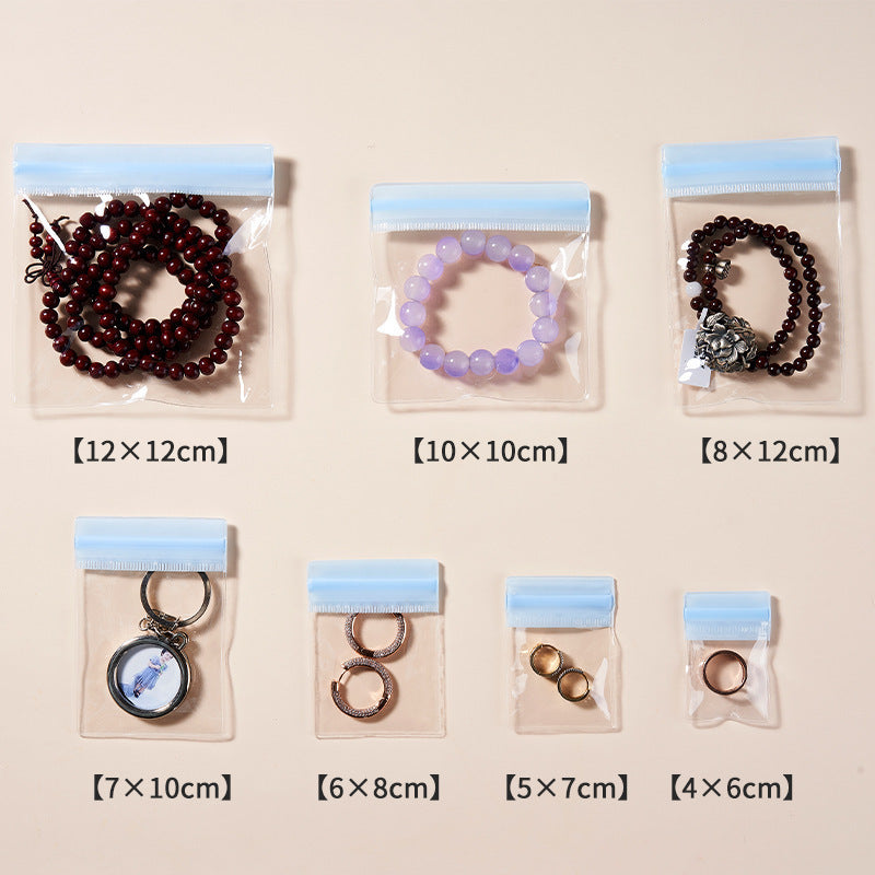 Colorful Transparent PVC Top Seal Zip Lock Bags 4x6 to 8x12cm 100pcs 6
