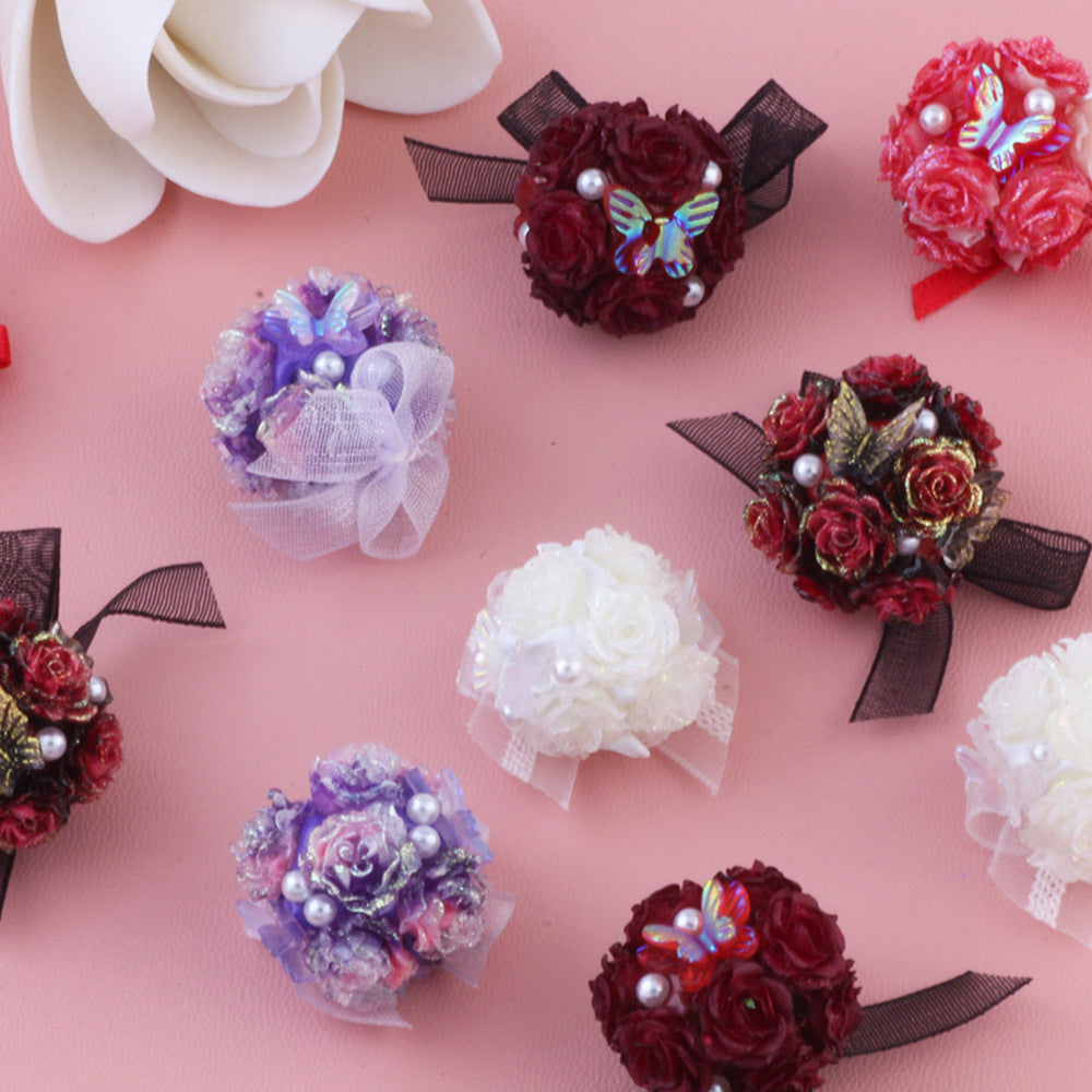 Embellished Bubblegum Beads 20mm Bow Floral Pearl Butterfly 10pcs 3
