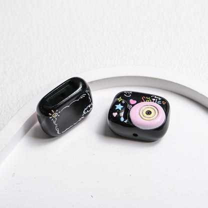 Polaroid Square Acrylic Beads 25mm Mini Camera Designs 10pcs 6