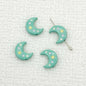 Star Moon Metal Beads 14mm Painted Glossy Celestial 10pcs 11