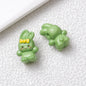 Printed Bunny Acrylic Beads 18mm Glossy Colors 50pcs 5