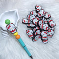 Silicone Focal Beads Kitty Cat Faces Colorful Expressions 20pcs 6