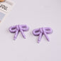 Hand Painted Bow Acrylic Beads 27mm Polka Dot Design 10pcs 12