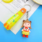 PVC Girl Keychain Silicone Cute Cartoon Character with Strap 5