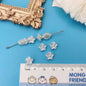 Vintage Showa Style Imitation Pearl Acrylic Beads Creamy Floral 100pcs 7