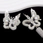 Fancy Butterfly Rhinestone Beads Alloy Spring Action Wings 5pcs 7