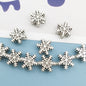 Christmas Series Large Hole Metal Beads Silver Tone Zinc Alloy 1pc 12