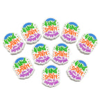 Silicone Focal Beads English Affirmation Cloud Shape 20pcs 5