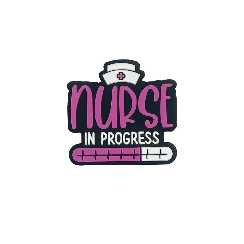 Silicone Focal Beads Nurse Series Nurse In Progress Syringe Design 20pcs 8