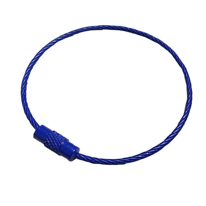 Spray Painted Steel Cable Keyrings Colorful Flexible Durable 20pcs 17