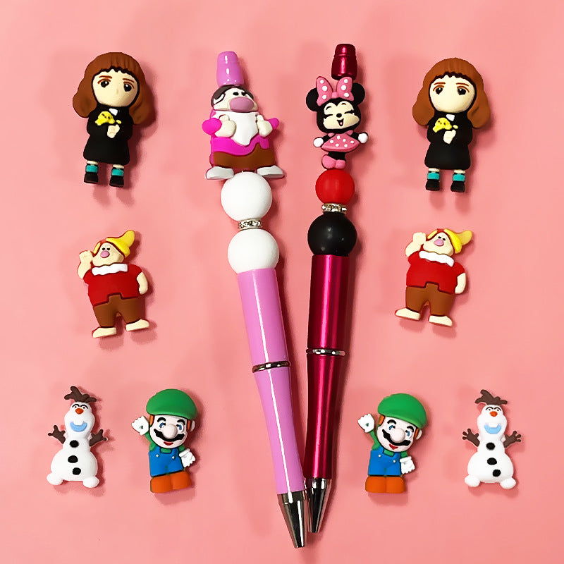 Silicone 3D Focal Beads Mario Dwarfs Miniature Character Set 20pcs 2