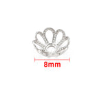 Stainless Steel Flower Metal Beads Vintage Style Bead Caps 100pcs 3