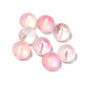 Transparent Round Glass Beads 8mm Color Plated Mixed Colors 50pcs 8