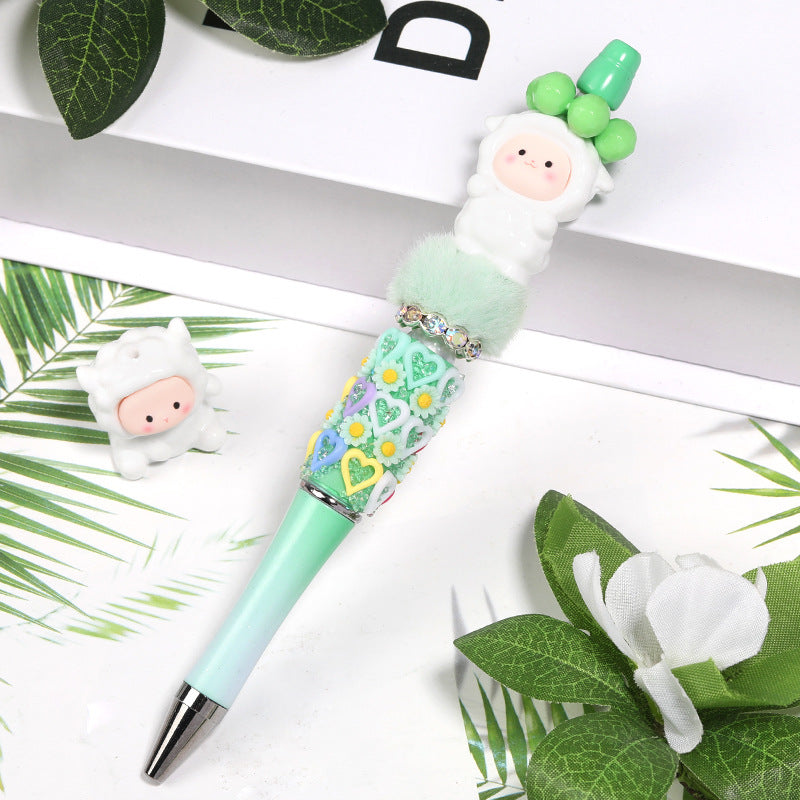 Cute Lamb Doll Resin Beads 20-31mm Playful White 25pcs 2