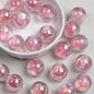 Glitter Resin Beads 16mm Round Clear Light Color 10pcs 8