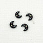 Star Moon Metal Beads 14mm Painted Glossy Celestial 10pcs 19