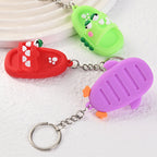 Cartoon Slipper Keychain PVC Soft Adhesive Colorful 5.9cm 4