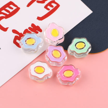 Transparent Enamel Lollipop Series Acrylic Beads 20-30mm Playful Mixed 20pcs 19