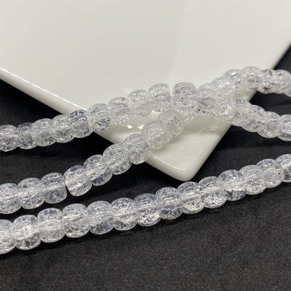 Crackle Flat Circular Glass Beads 6mm 8mm Pastel Mixed Colors 60pcs 2