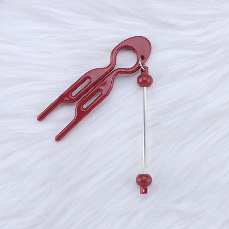 Beadable U Shaped Updo Comb Resin Lightweight Vibrant Colors 15