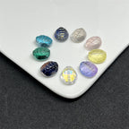 Small Turtle Glass Beads 10x12mm Transparent Assorted Colors 100pcs 3