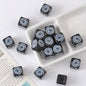 Acrylic Square Beads 14mm Black and White Tone 10pcs 8